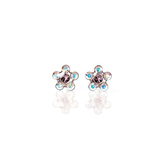 INR-120 5mm AB&Rose Crystal Flower