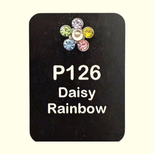P126-SS 6mm Daisy Rainbow Crystal